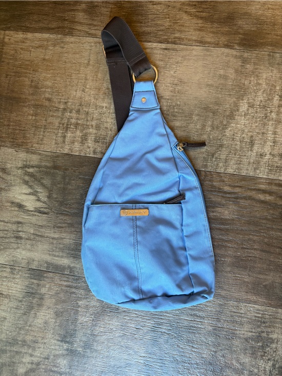 Ariat Handbags - Ariat Blue Sling Crossbody Bag with Brown Strap
